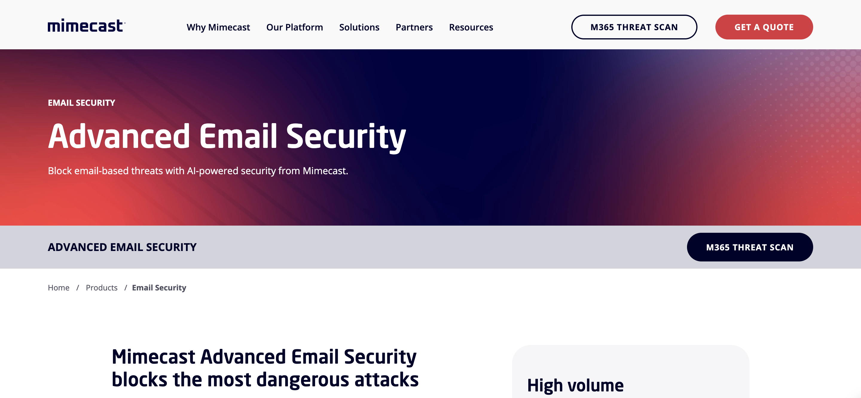 mimecast sécurité email